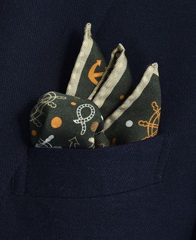 シルクポケットチーフ/Made in Italy