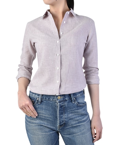 マンハッタンスリム リネンシャツ/TRAVELER