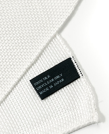 シルクポケットチーフ/フレスコ織り Made in Japan