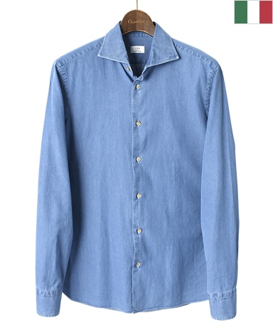 ナポリシャツ/イタリア製（綿）