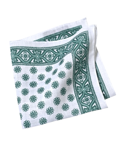 リネンポケットチーフ/Made in Italy