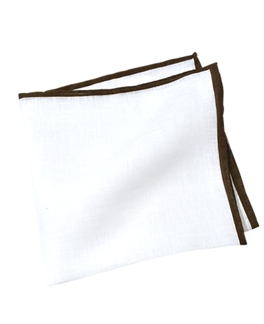 リネンポケットチーフ/Made in Italy