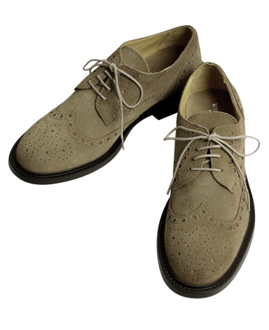 ウイングチップスエードシューズ/イタリア製