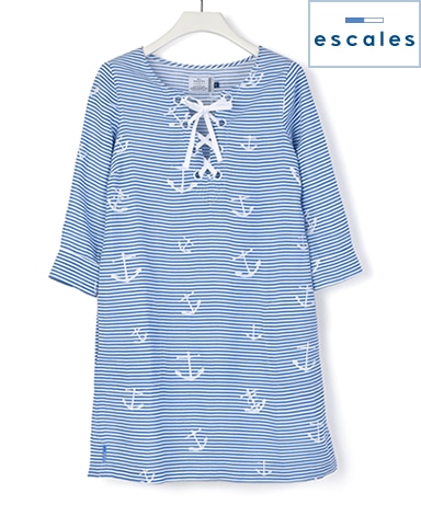 ESCALES/レースアップワンピース