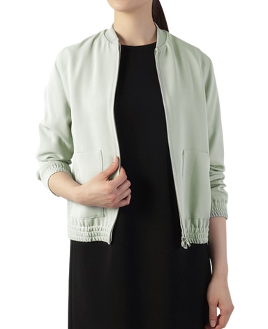 ジップブルゾン/平二重織り