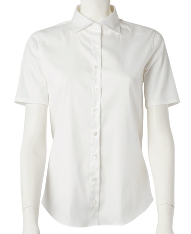 半袖スリムベーシックシャツ/ストレッチ