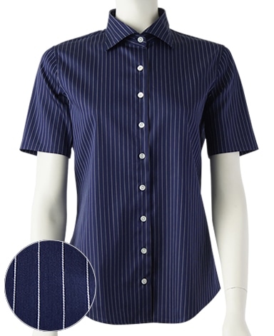 半袖スリムベーシックシャツ/ストレッチ