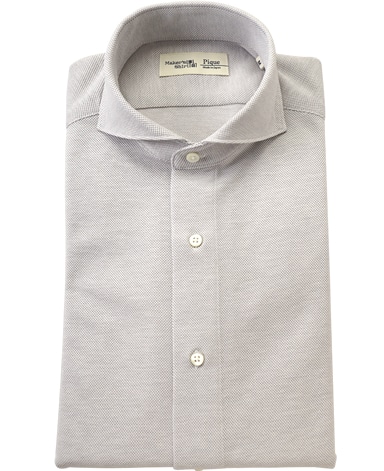 綿麻ピケシャツ/カノコニット