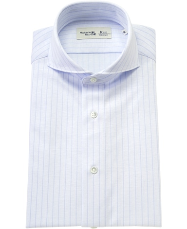 ストライプニットシャツ