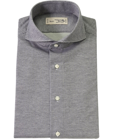 ハウンドトゥースニットシャツ