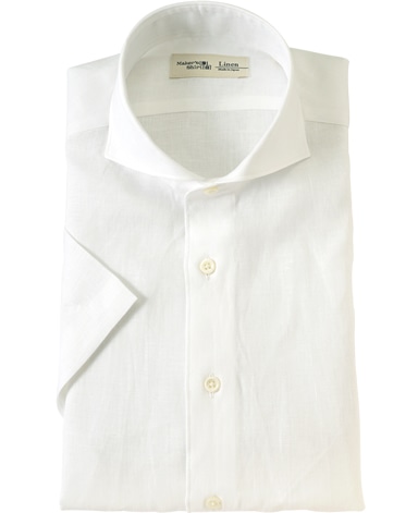 半袖リネンシャツ