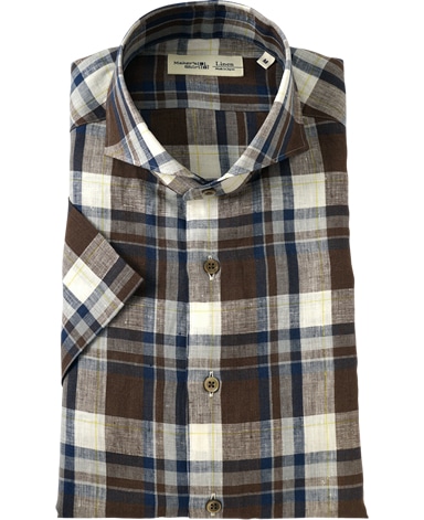 半袖リネンシャツ