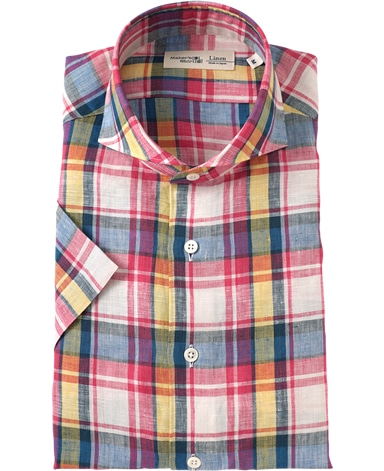 半袖リネンシャツ