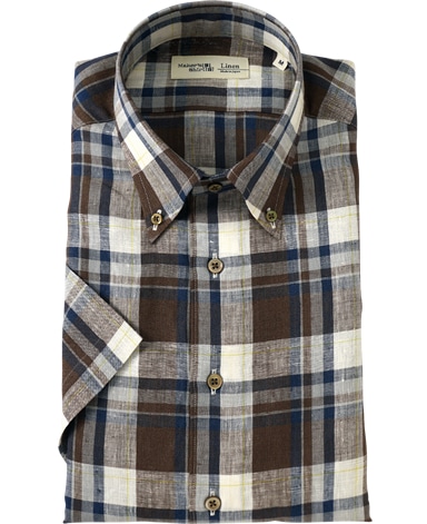 半袖リネンシャツ