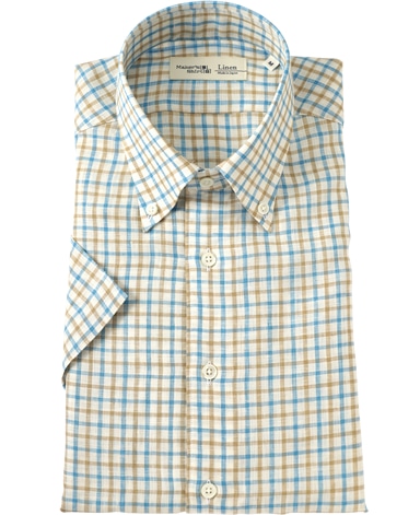 半袖リネンシャツ