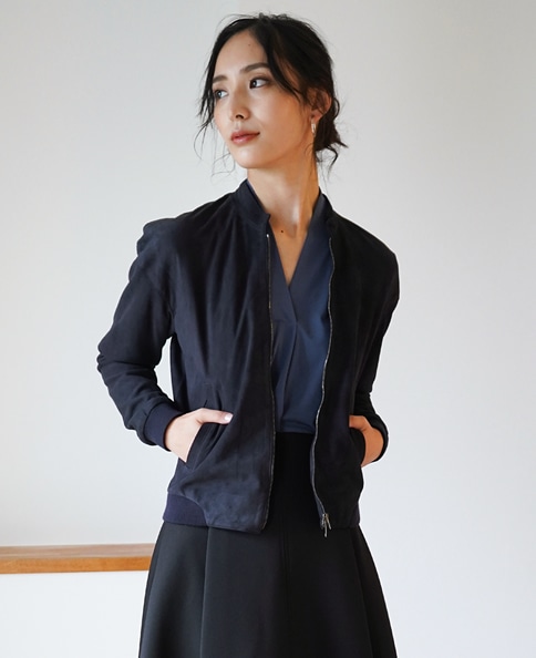 スエードブルゾン