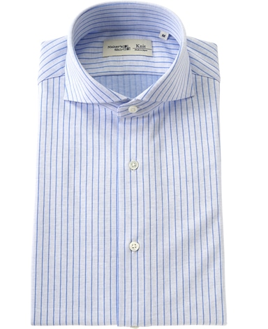 ストライプニットシャツ