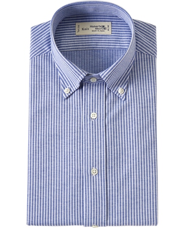 ストライプニットシャツ