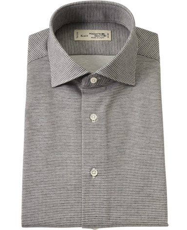 ハウンドトゥースニットシャツ