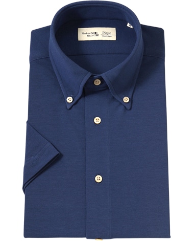 半袖強撚ピケシャツ