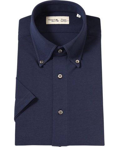 半袖強撚ピケシャツ