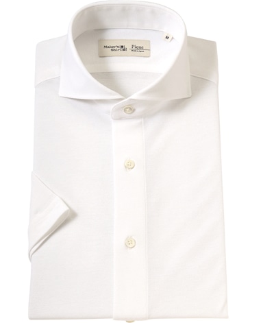 半袖強撚ピケシャツ