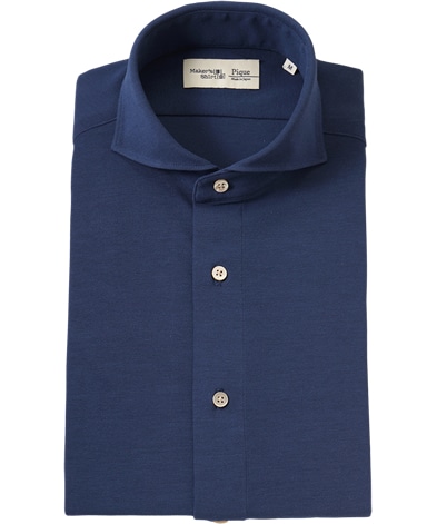 強撚ピケシャツ