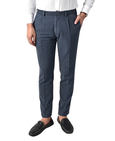 イタリアンコットンリネンパンツ/（ワンプリーツ）