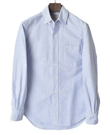VINTAGE IVY シャツ/ブルーストライプタブカラー