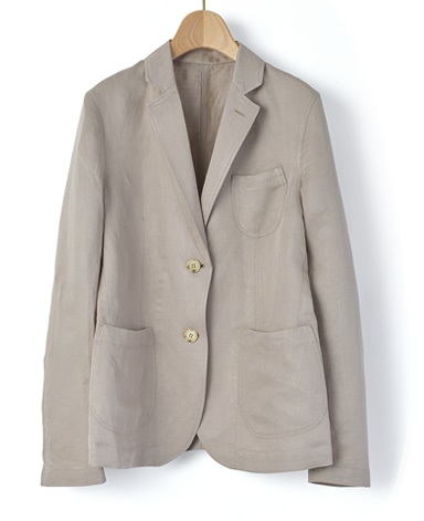 シャツジャケット/リネンレーヨン