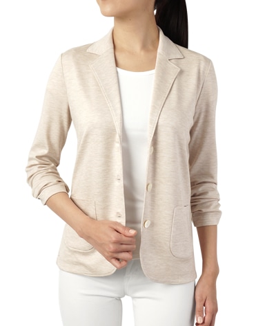 ソフトニットジャケット/ストレッチポンチ