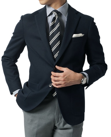 コットンニットジャケット