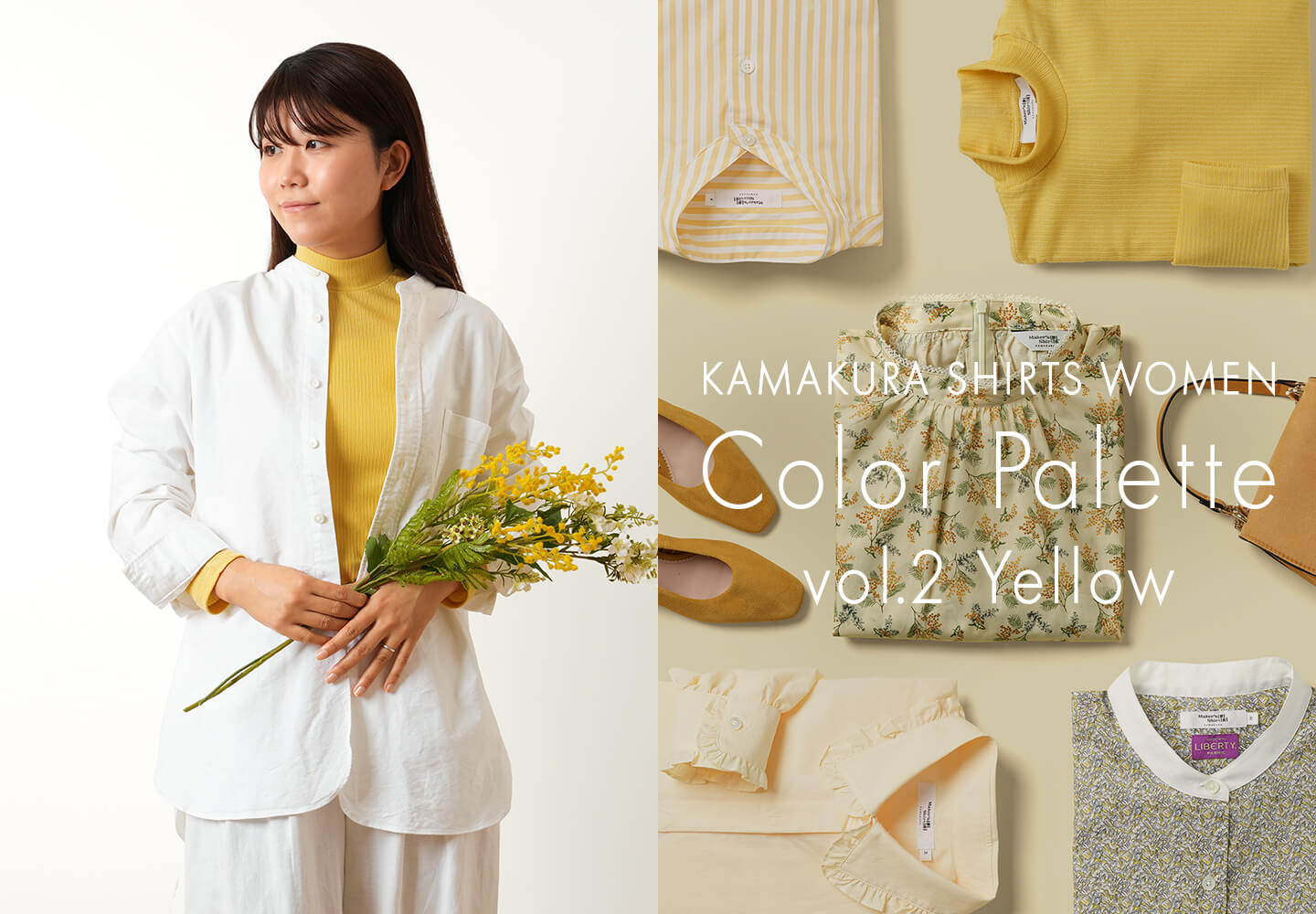 【レディース】KAMAKURA SHIRTS WOMEN Color Palette vol.2 Yellow