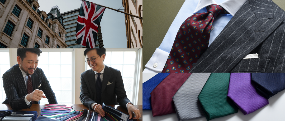 英国製生地ネクタイコレクション・鎌倉シャツのベストセラーネクタイと 