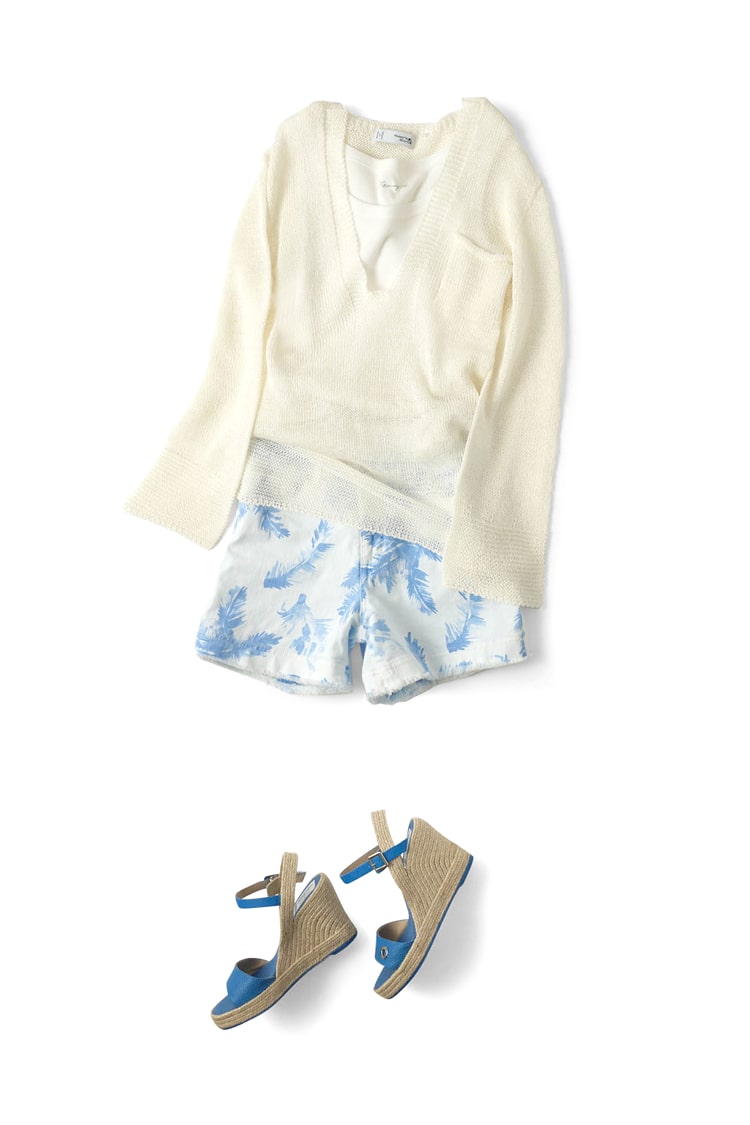 フード付きニット 5ゲージニット