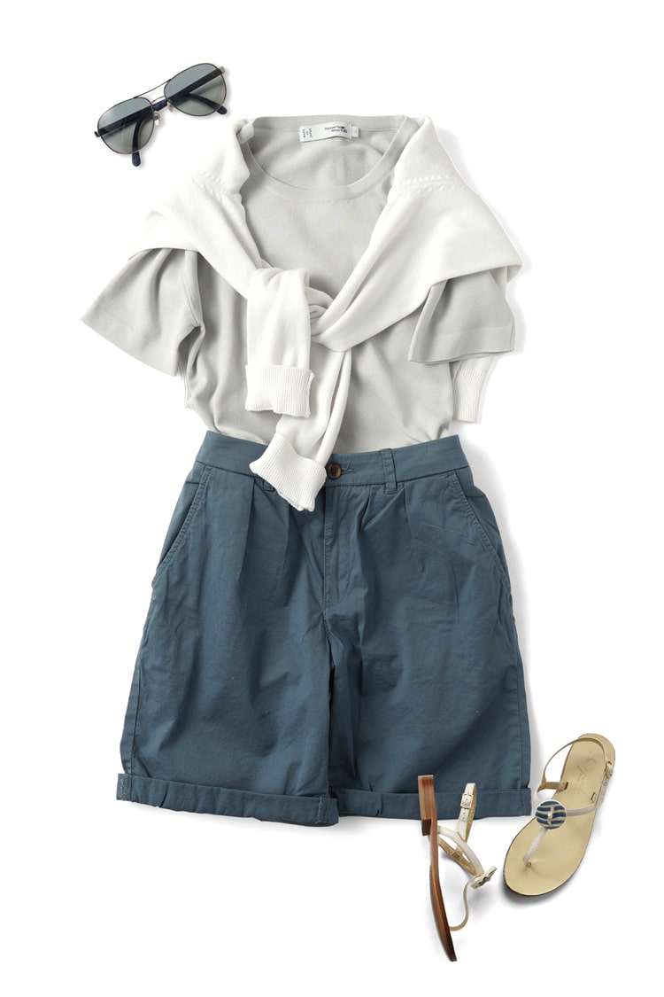 クルーネックセーター 18ゲージ