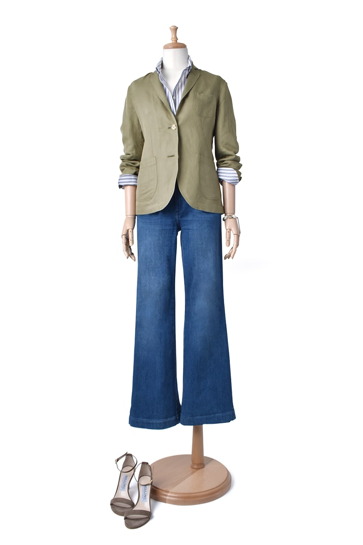 シャツジャケット リネンレーヨン