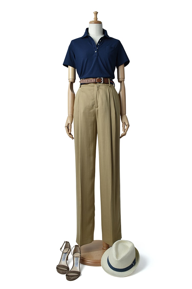 ICE TWIST ポロシャツ 強撚ニット