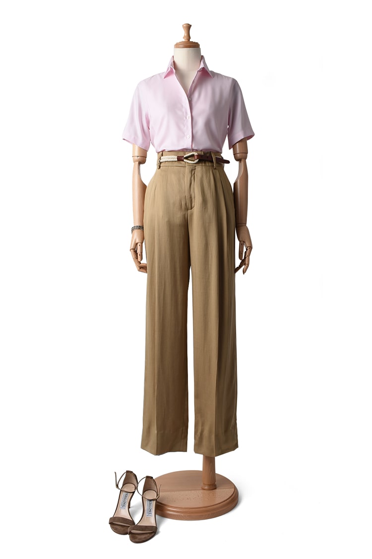 半袖マンハッタンスリムシャツ バスケット