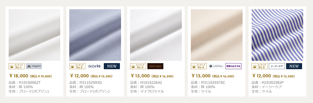 人気生地ランキング