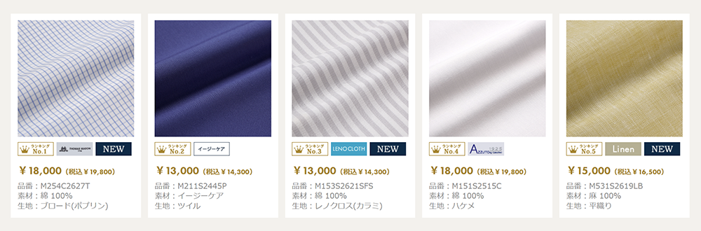 人気生地ランキング